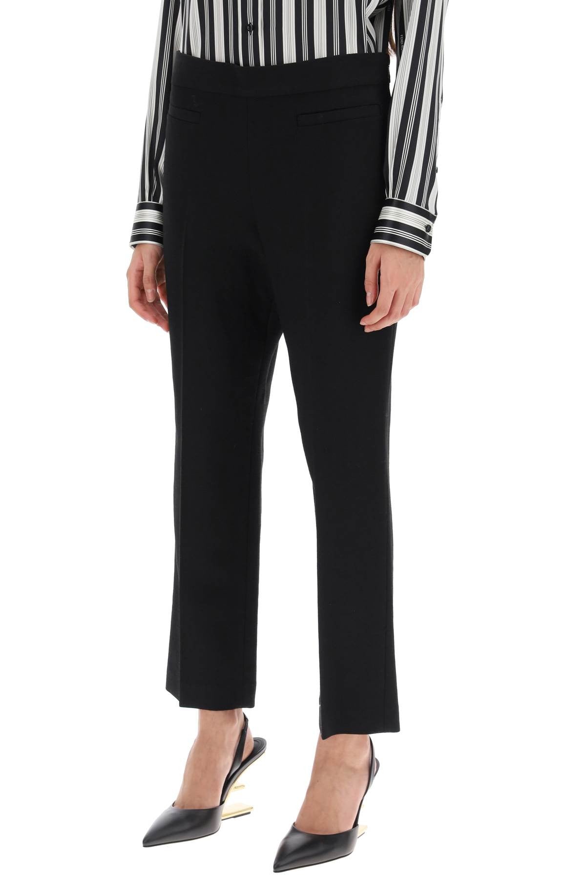 wool crepe trousers